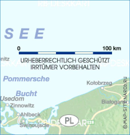 carte de des routes Allemagne en allemand