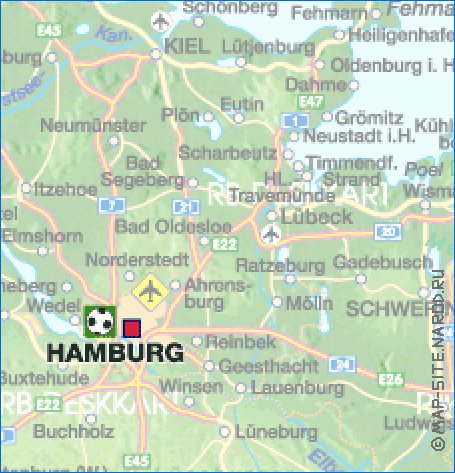 carte de des routes Allemagne en allemand