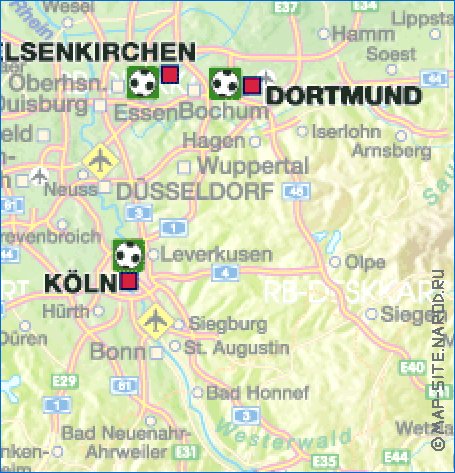 carte de des routes Allemagne en allemand