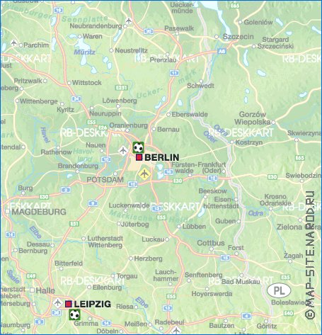 mapa de de estradas Alemanha em alemao