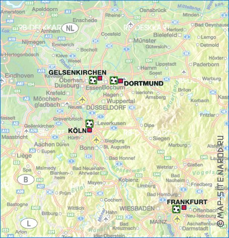 mapa de de estradas Alemanha em alemao