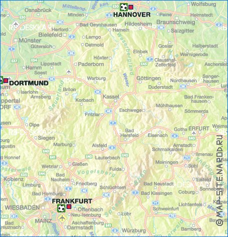 carte de des routes Allemagne en allemand