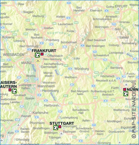 mapa de de estradas Alemanha em alemao