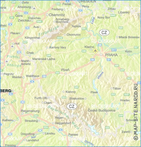 carte de des routes Allemagne en allemand