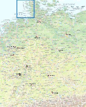 carte de des routes Allemagne en allemand