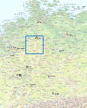 carte de des routes Allemagne en allemand