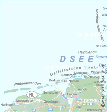 carte de des routes Allemagne en allemand