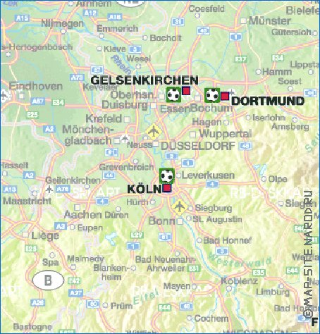 carte de des routes Allemagne en allemand