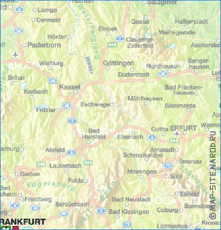 mapa de de estradas Alemanha em alemao