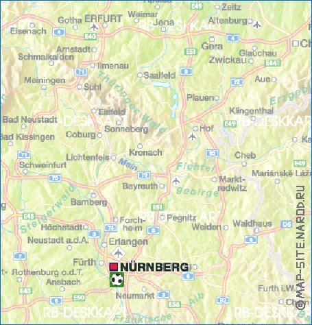 carte de des routes Allemagne en allemand