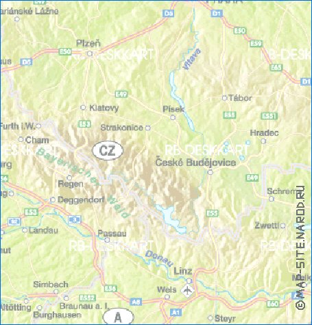 carte de des routes Allemagne en allemand