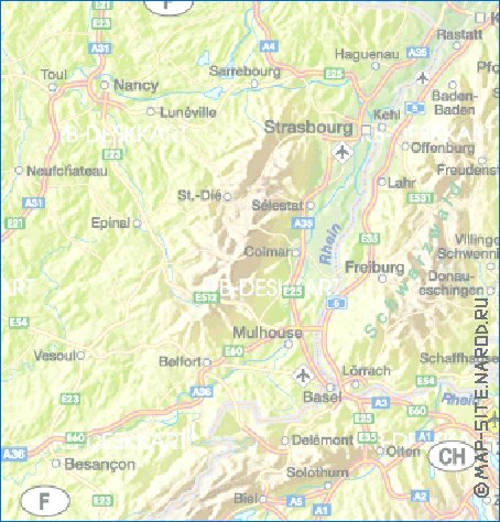 mapa de de estradas Alemanha em alemao