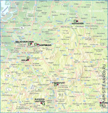 mapa de de estradas Alemanha em alemao