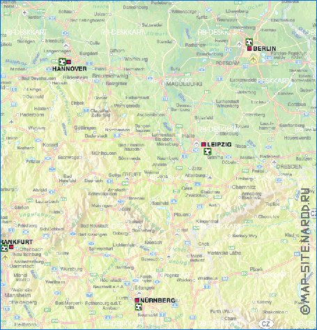 carte de des routes Allemagne en allemand