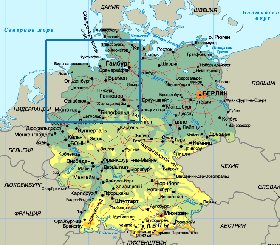 Fisica mapa de Alemanha