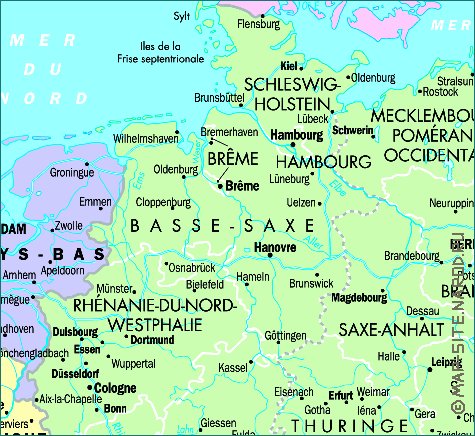 carte de Allemagne