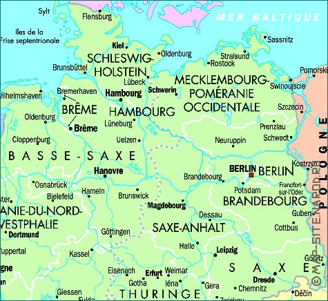 carte de Allemagne