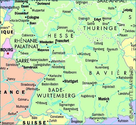 carte de Allemagne