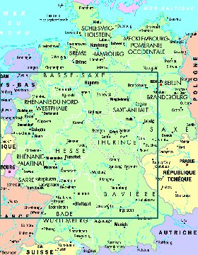 mapa de Alemanha em frances