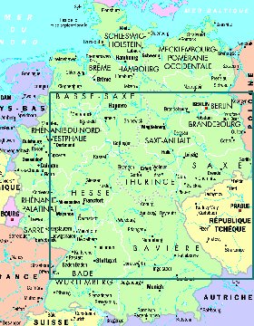 carte de Allemagne