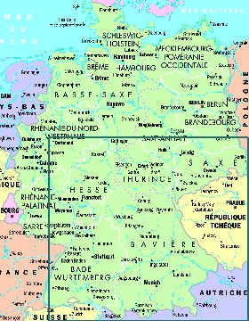 carte de Allemagne