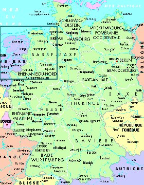 carte de Allemagne