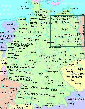 carte de Allemagne