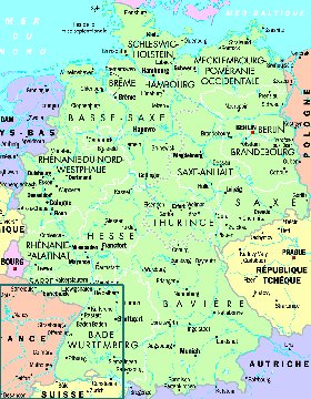 carte de Allemagne