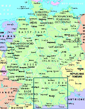 carte de Allemagne