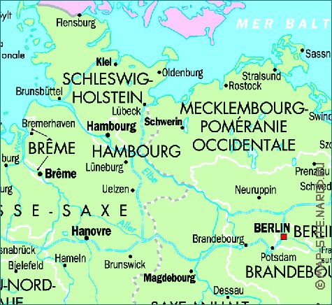 carte de Allemagne