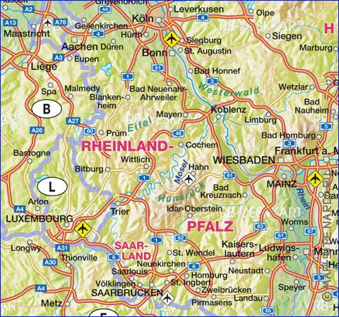 mapa de Alemanha em alemao