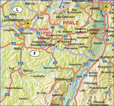 carte de Allemagne en allemand