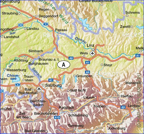 carte de Allemagne en allemand