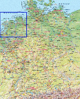 carte de Allemagne en allemand