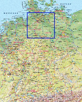 mapa de Alemanha em alemao