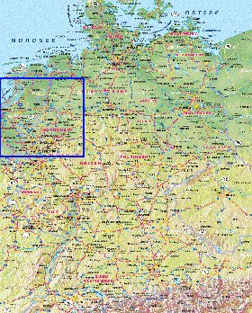 carte de Allemagne en allemand