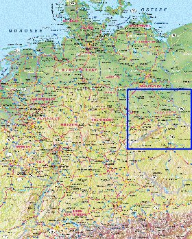 carte de Allemagne en allemand