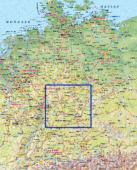 carte de Allemagne en allemand