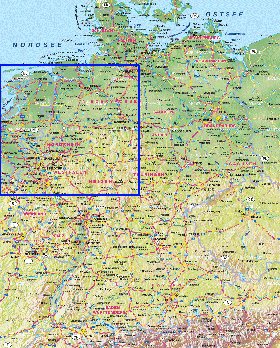 carte de Allemagne en allemand