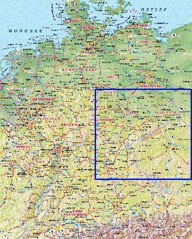 carte de Allemagne en allemand