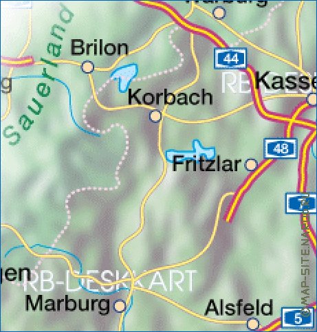mapa de Hessen