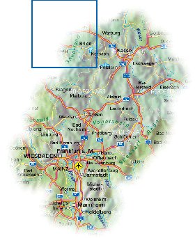 mapa de Hessen