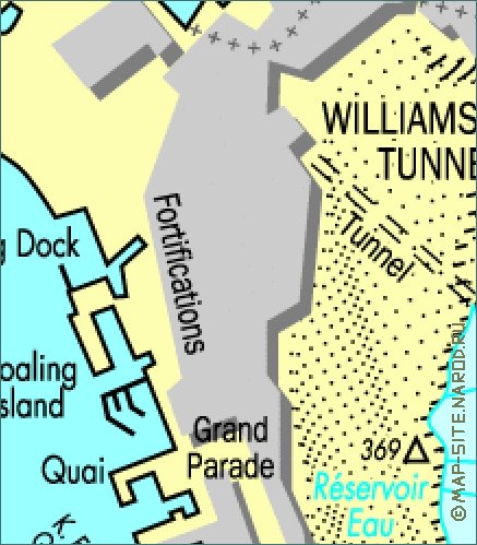 mapa de Gibraltar em frances