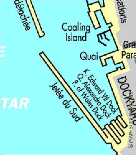 mapa de Gibraltar em frances