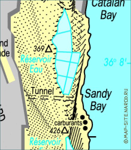 mapa de Gibraltar em frances