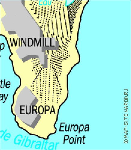 mapa de Gibraltar em frances