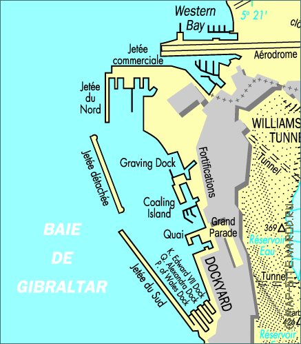 mapa de Gibraltar em frances