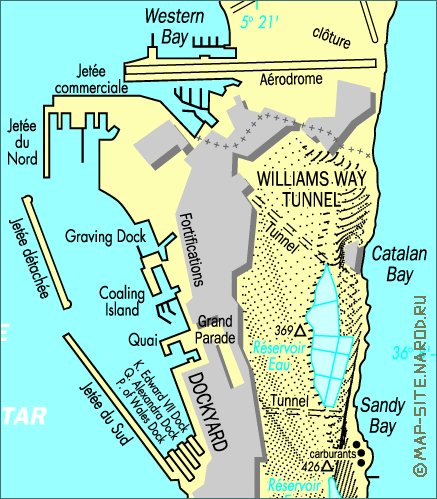 mapa de Gibraltar em frances