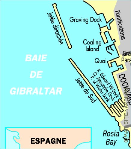 mapa de Gibraltar em frances