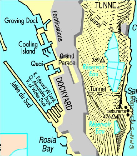 mapa de Gibraltar em frances